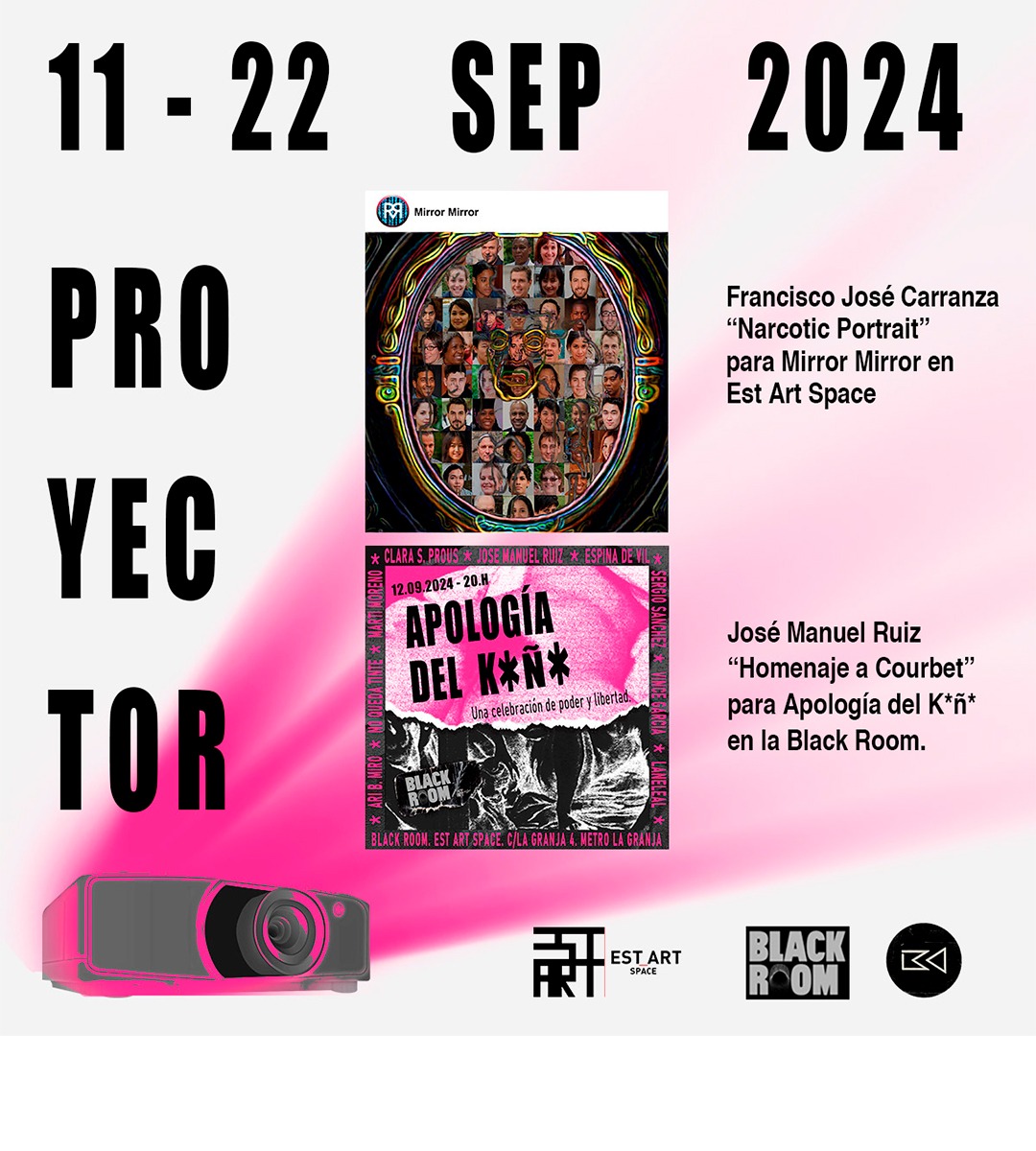 EST_ART Space y su sala BLACK ROOM son dos de las sedes oficiales de esta 17ª edición de PROYECTOR que se celebra entre el 11 y el 22 de septiembre.